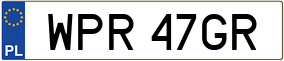 Trailer License Plate